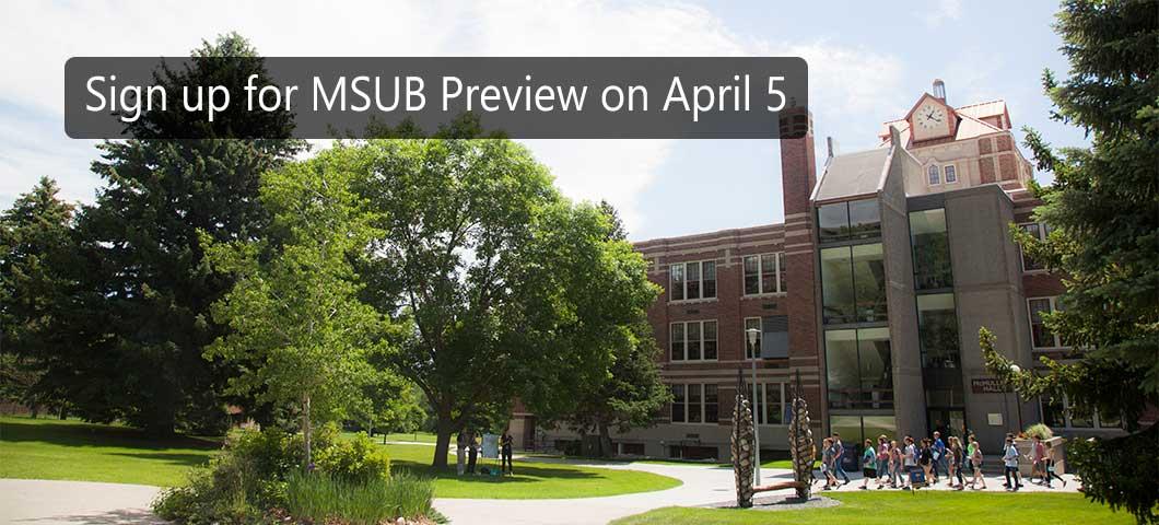 Sign up for MSUB Preview on April 5