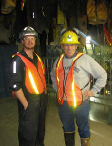 Intern, Mike and Professor Amundson at the Stillwater Mine