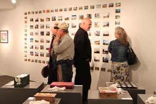 gallery visitors enjoy an exhibit at Northcutt Steele Gallery