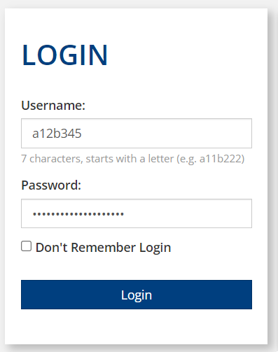 Log in with your NetID and Password