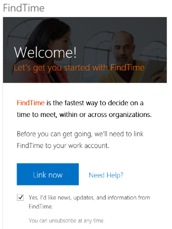 Link the app to your office 365 account