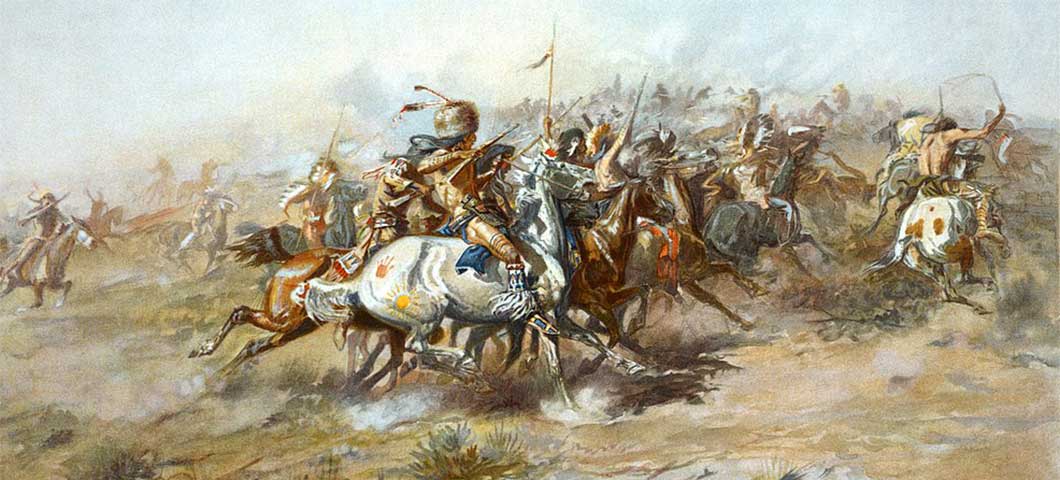 Custer battlefield illustration