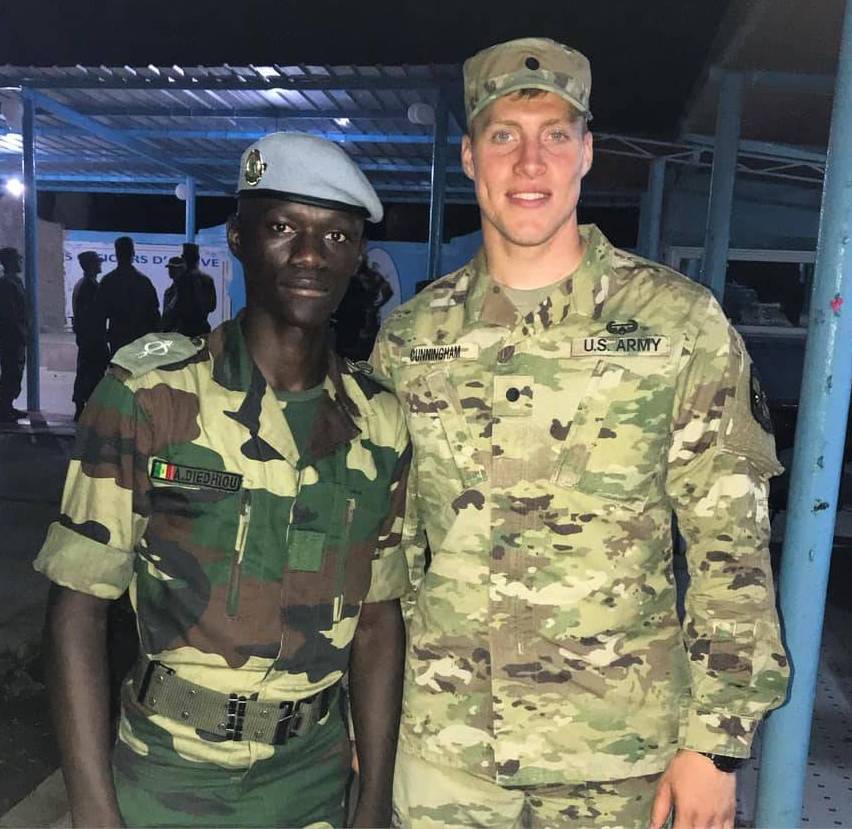 Cadet Cunningham and a Senegalese Cadet 