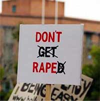 Don't Rape signage
