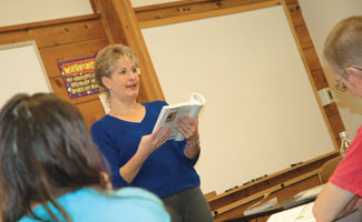 Writing instructor Karen Henderson