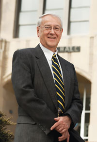 Dr. Ron Sexton in front of McMullen Hall