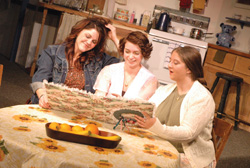 Chae Clearwood, left, Amada Grubbs and Bobbi Kay Kupfner play the roles of the three Magrath sisters in MSU Billings’ production of the Pulitzer Prize-winning play “Crimes of the Heart.”