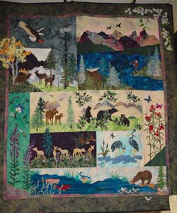 photo showing details of a beautiful quilt