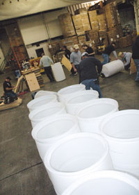 Recycling crew at work