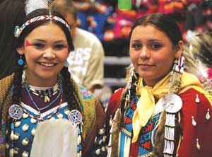 American Indian women at American Indian Heritage Day on the MSUB University campus