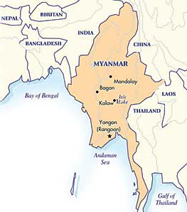 map of Myanmar
