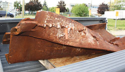 photo of the World Trade Center I-beam