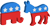 gop and dem logos