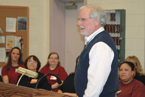 Simmons at ceremony