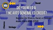 Do you need a fine arts general ed credit?