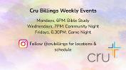 Cru Billings Weekly Events