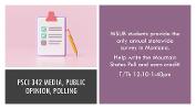 PSCI 342 Media, Public Opinion, Polling