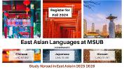 Register for Fall 2024 East Asian Languages at MSUB