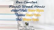 Rec Center Finals Week Hours