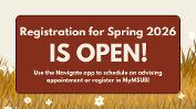 Registration for Spring 2026 is open!