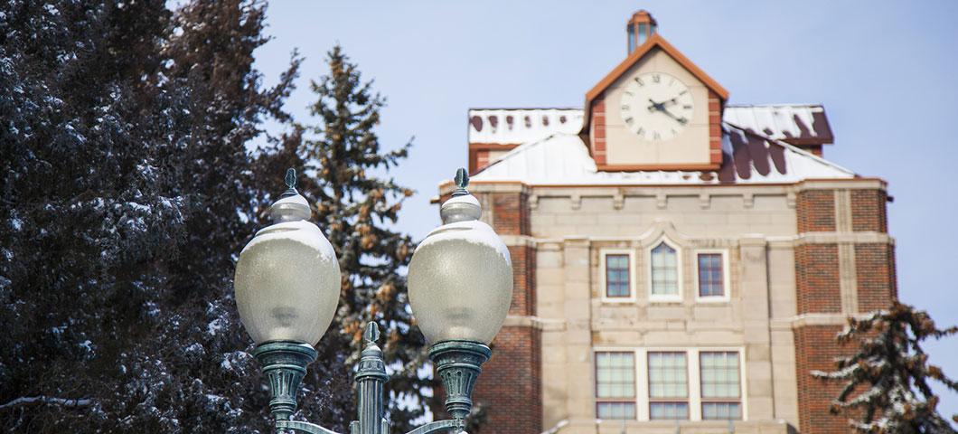 McMullen hall in the snow