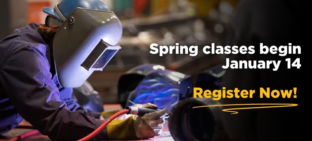 Spring classes begin January 14. Register now!