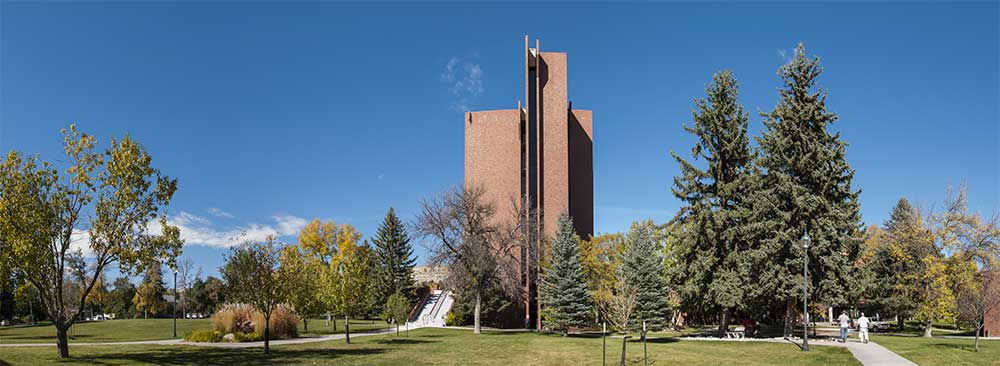 panorama photo of the MSUB university campus