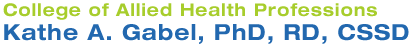 Dr. Kathe Gabel, College of Allied Health Professions
