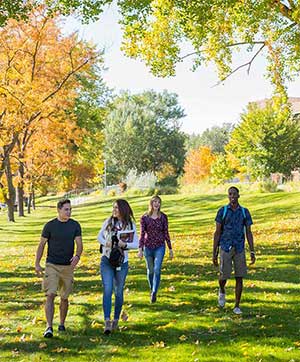 MSUB students on the University campus in Fall
