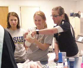 ATP students in a lab excercise