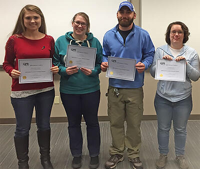 art students with their awards