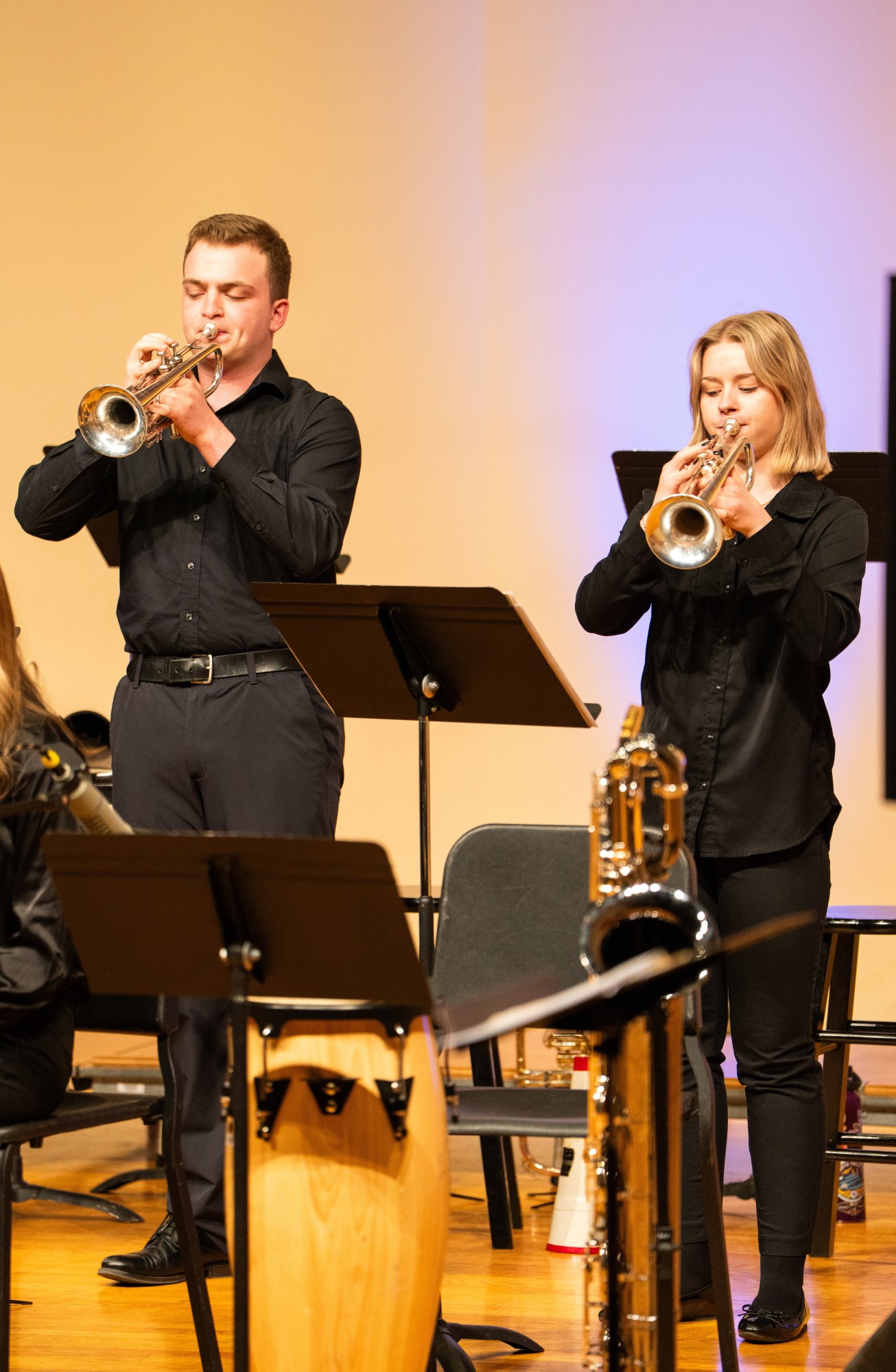 Jazz Orchestra trumpets standing Jazz Orchestra trumpets