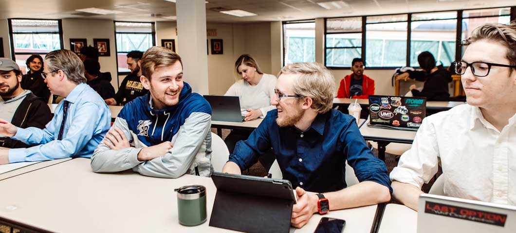 Students in a classroom.