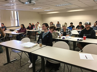 Students in a classroom