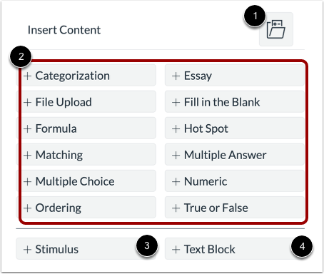 To add content to your quiz, click the Add button.