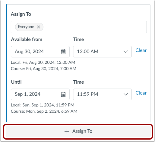 Add Additional Assignment Details