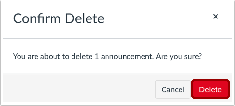 Confirm Deletion