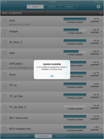 Assignment Grader Screen