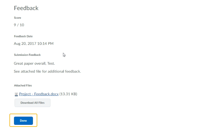 View Assignment Feedback