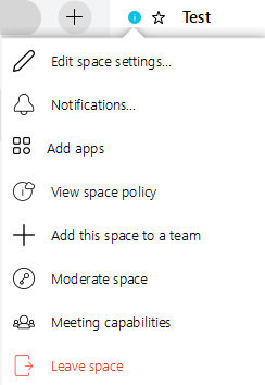 Space information options