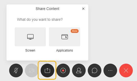 Share Content button