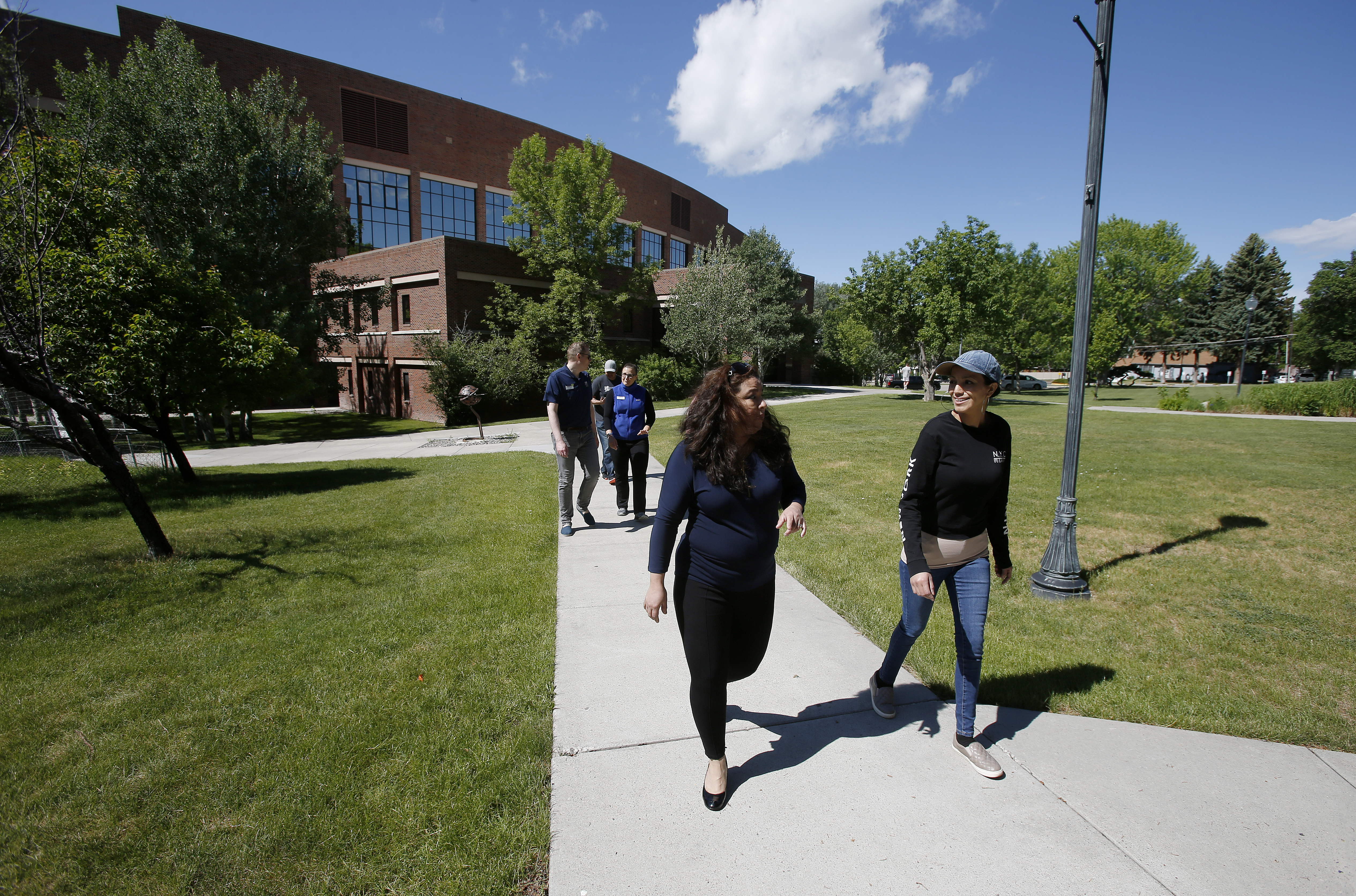 Photo of students on COE North Lawn