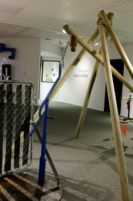 view from the back of the installation exhibit