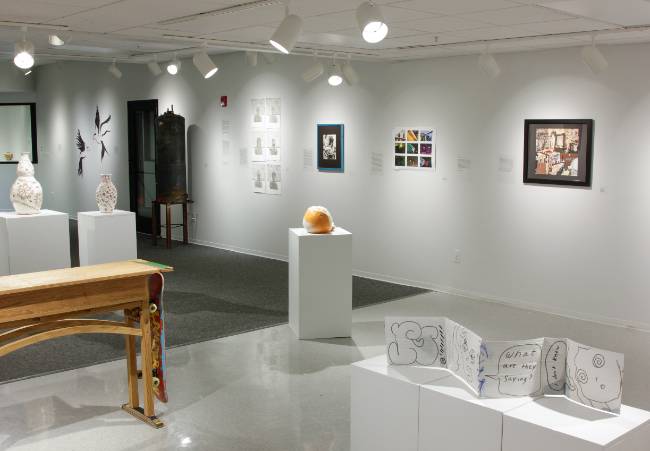 view from the back of the 2025 juried student exhibition