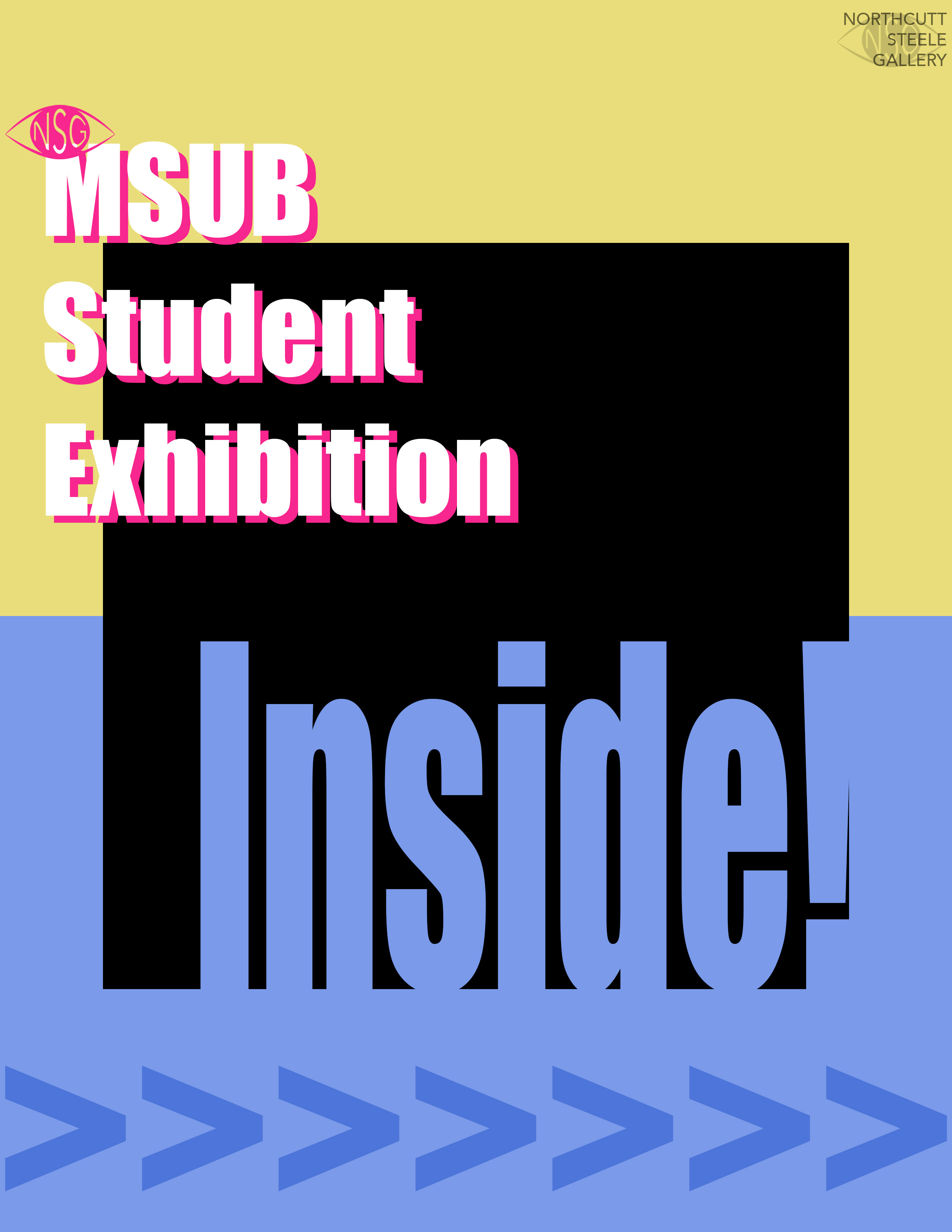 MSUB student exhibition inside