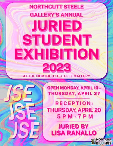 Juried Student Exhibition 2023. Submissions Due March 15. No Submission Fees. Exhibit your artwork on campus. Win cash awards.