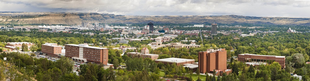 View of campus taken from the Rimrocks
