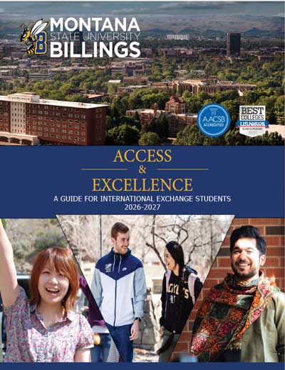 Montana State University Billings, Access & Excellence: A Guide for Intenational Exchange Students, 2026-2027
