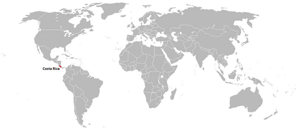 Costa Rica Map Location Image