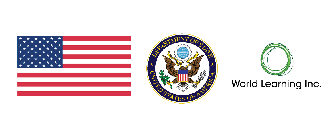 US Flag, DOS & World Learning Logos